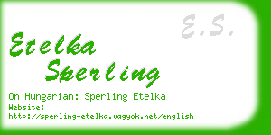 etelka sperling business card
